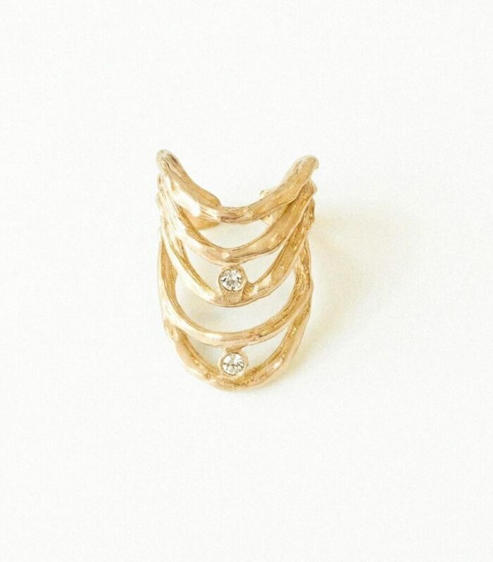 Anello Wave 5 Onde e Zirconi