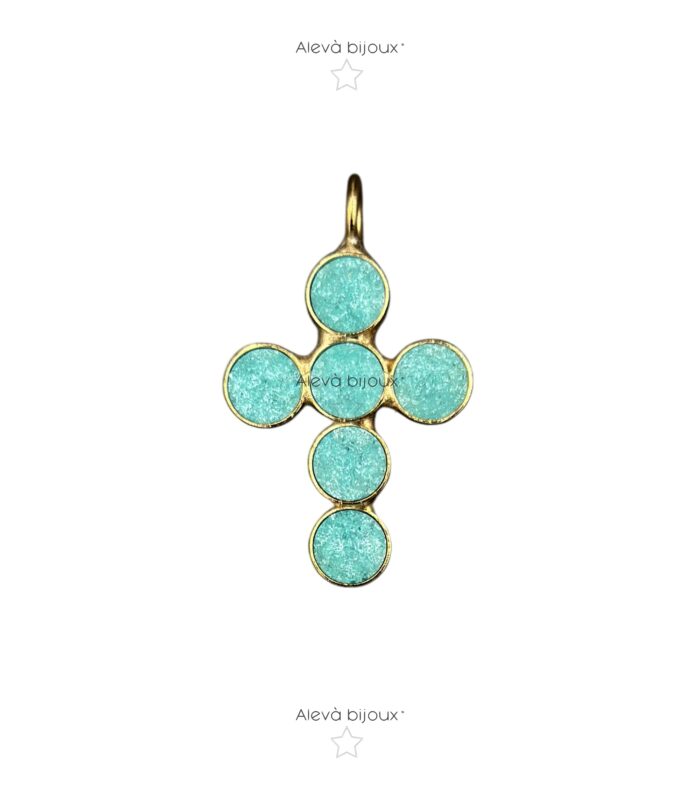 Ciondolo Croce Tonda Sparkle