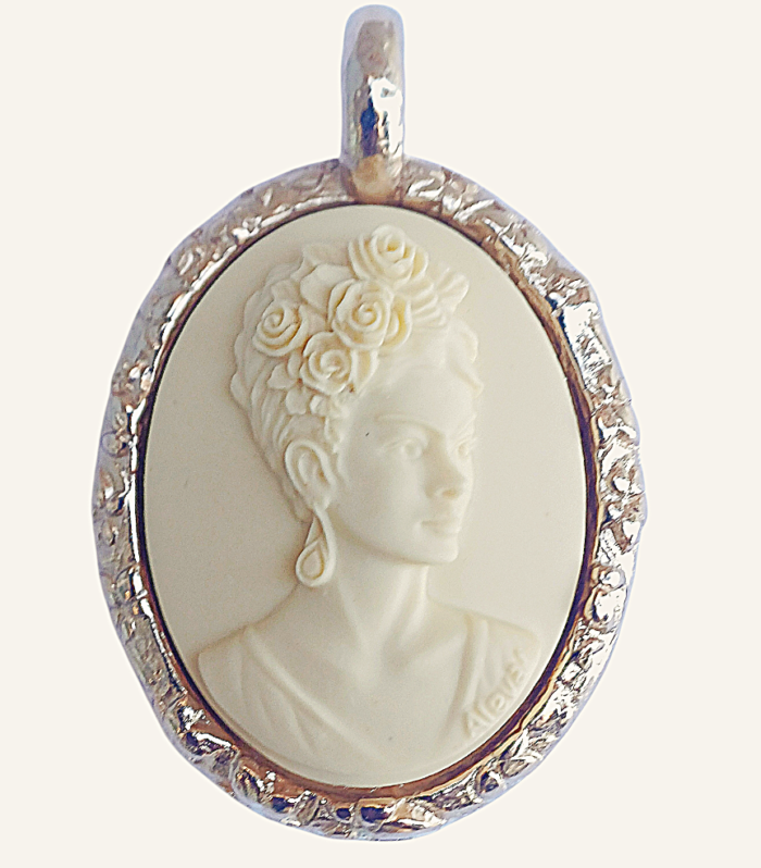 Ciondolo Cammeo Oro - Frida Khalo