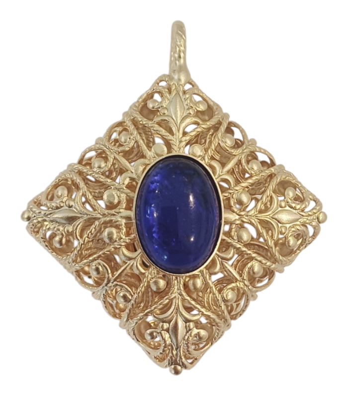 Pouff-Anhänger gold