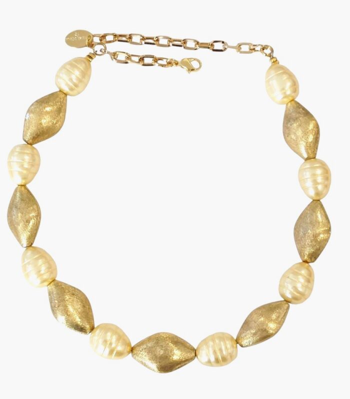 Collana Perle "Paola" gold & pepite oro