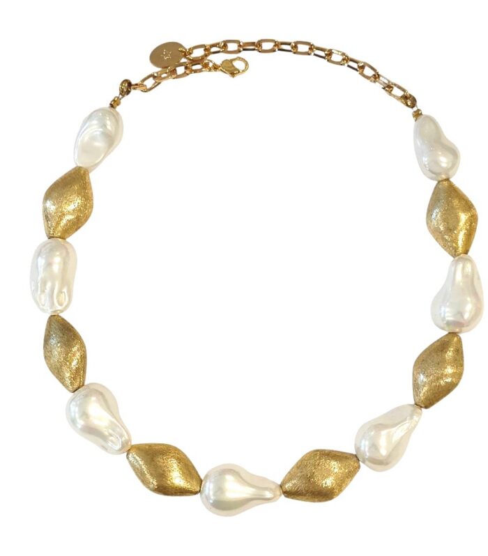 Collana Perle Chiara & Pepite in bronzo
