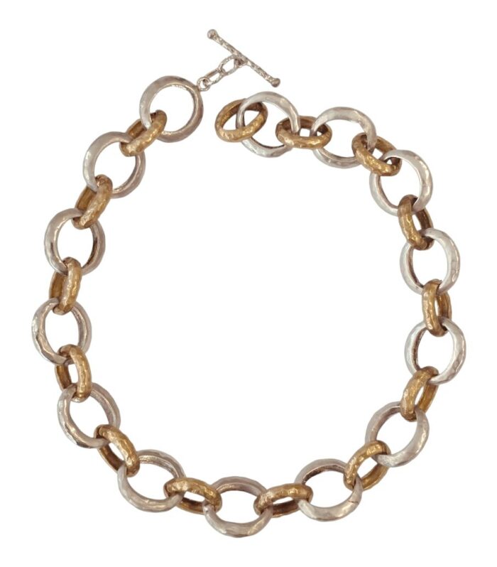 Collana Itaca Bicolor bronzo argentato & bronzo
