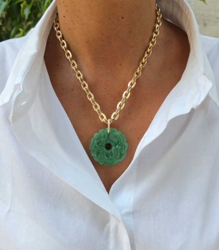 Collana Artemisia con ciondolo in agata idrotermale